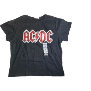 AC/DC T-Shirt Top Women's Size  Small Black